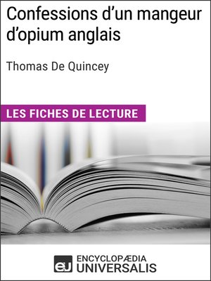 cover image of Confessions d'un mangeur d'opium anglais de Thomas De Quincey